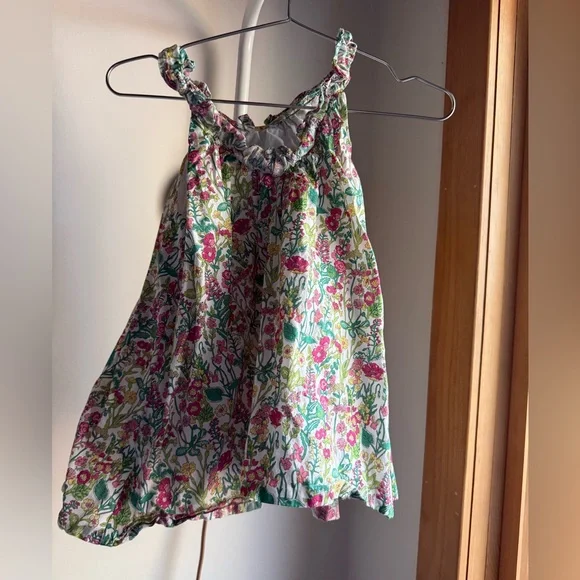 J.Crew Liberty of London Ruffle Collar Floral Dress 2T - Picture 3 of 4